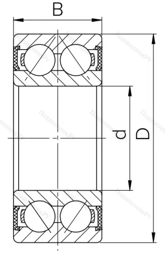 Радиально-упорный шариковый подшипник 3056209 2RS (3209 2RS) в Пензе