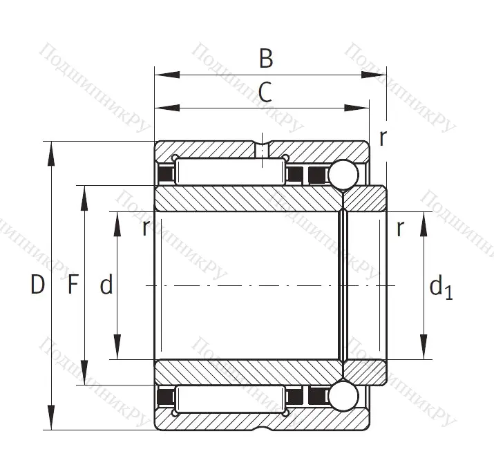 Комбинированный подшипник NKIB 5907 7TUH0I1YPC