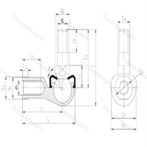 Подшипник скольжения сферический SQY 7-RS