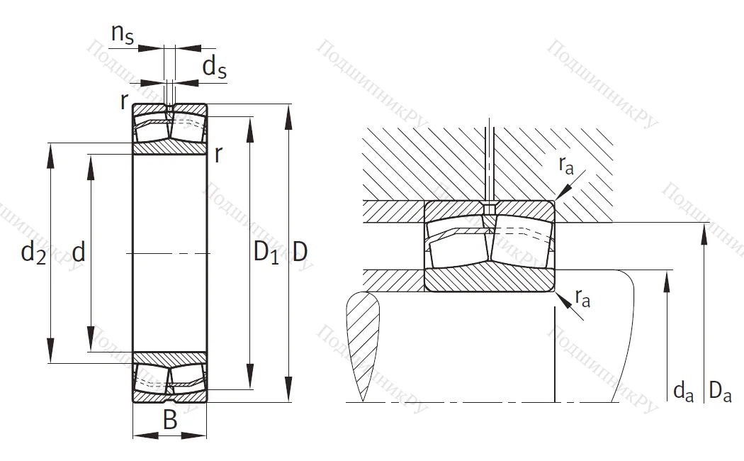 Сферический роликовый подшипник 21311 E 1.C 3