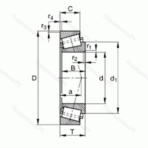 Подшипник роликовый конический 32026-X от производителя  FAG Подшипник роликовый конический 32026-X от производителя  FAG