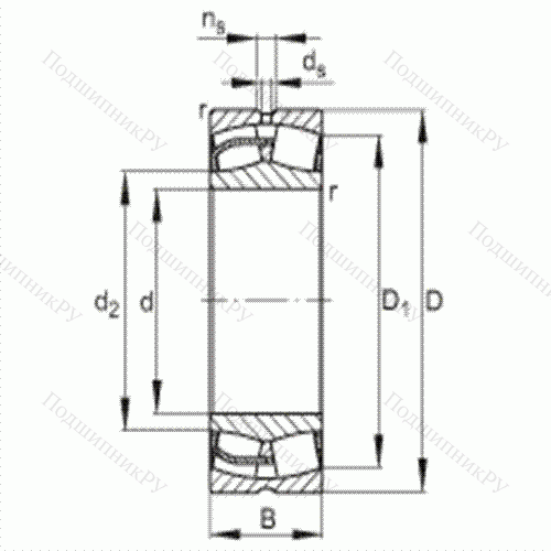 Подшипник роликовый самоустанавливающийся 24056-E 1 от производителя  FAG Подшипник роликовый самоустанавливающийся 24056-E 1 от производителя  FAG